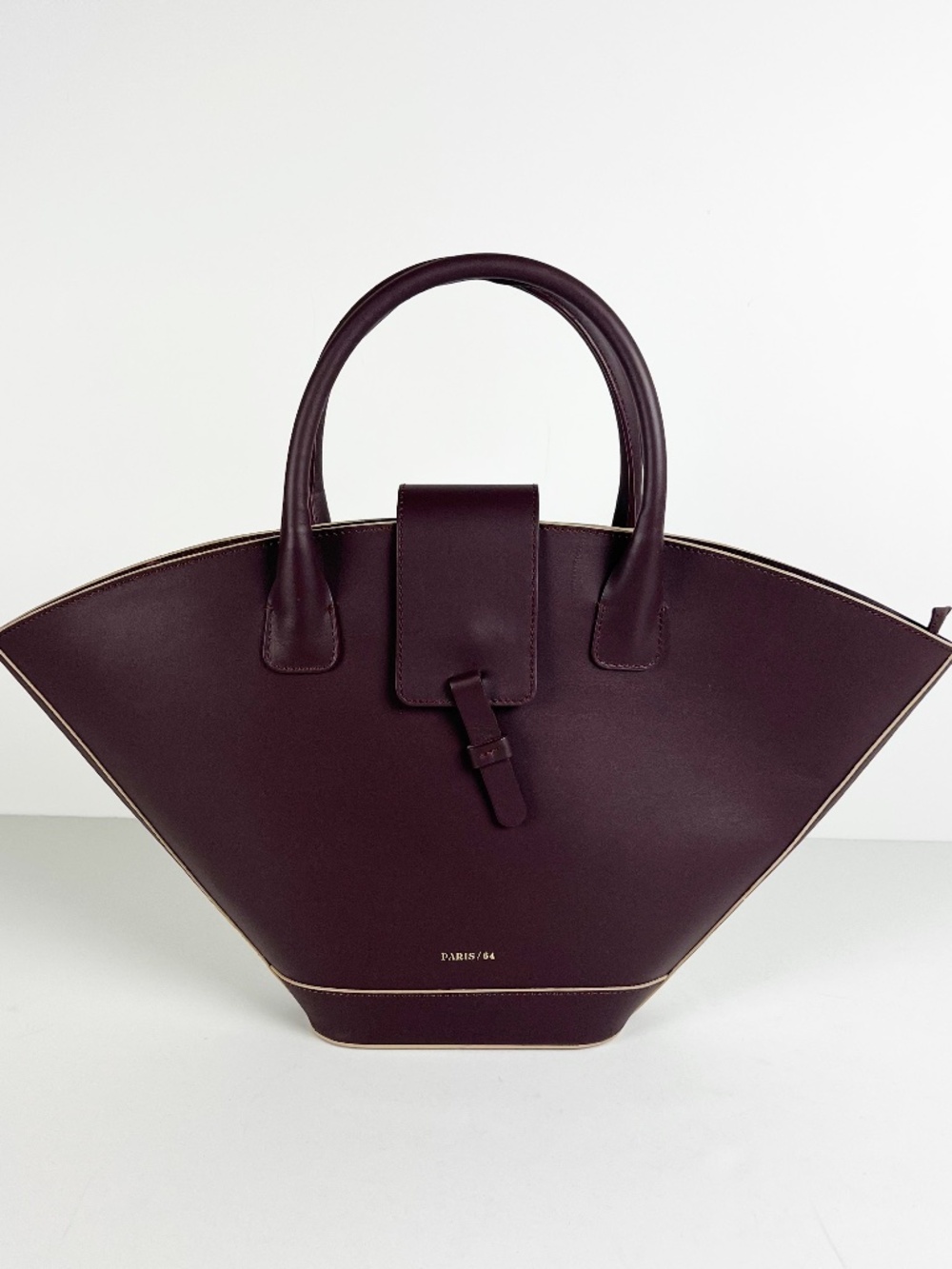 Paris 64 Lumière Burdeos Genuine Leather Convertible Tote Bag Purse Burdeos